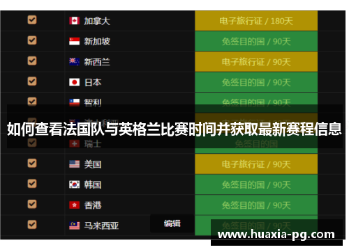 如何查看法国队与英格兰比赛时间并获取最新赛程信息